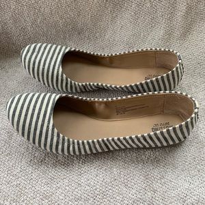 Black & White Striped Flats